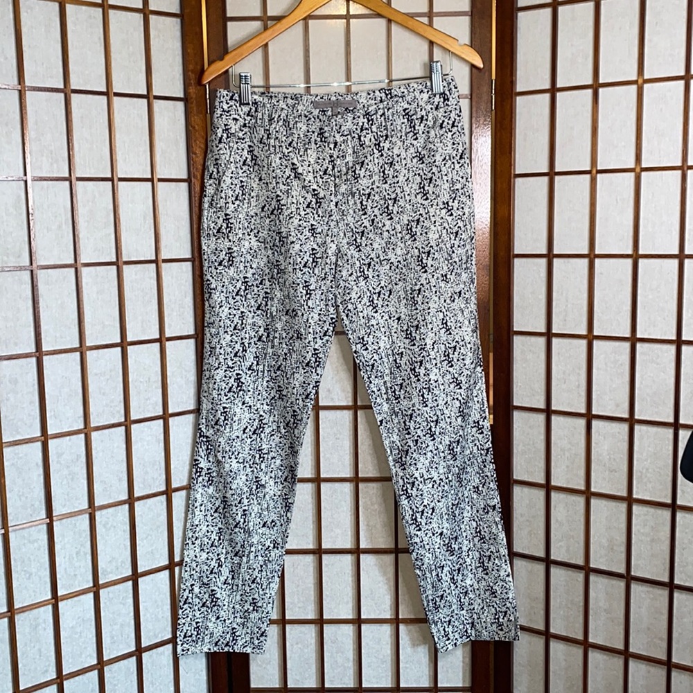 Halston Heritage Abstract Silk Pants
